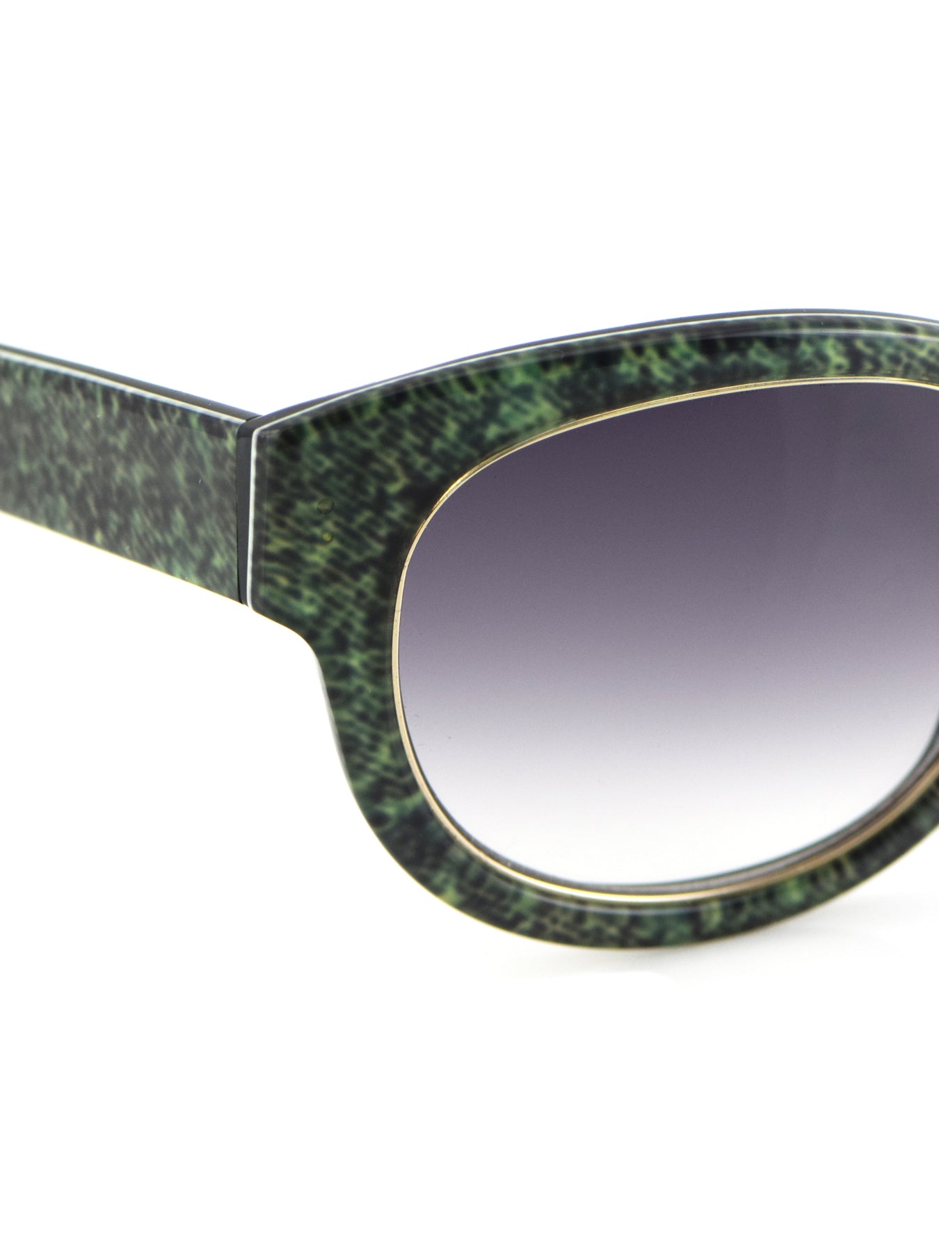 Releve Fashion Heidi London Forest Green Denim Square Sunglasses Ethical Designers Sustainable Fashion Accessories Brand Eyewear Positive Fashion Purchase with Purpose Shop for Good
