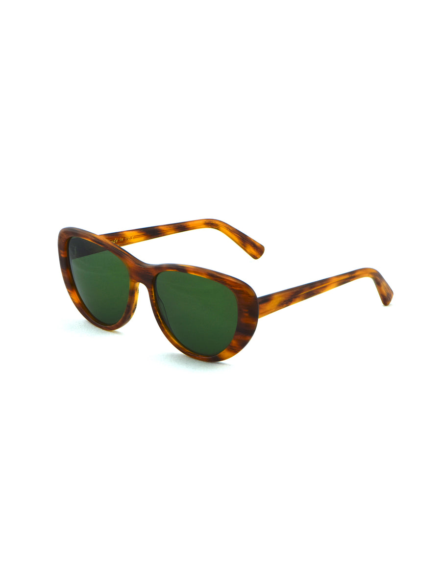Releve Fashion Heidi London Wood Forest Green Classic Cateye Sunglasses Ethical Designers Sustainable Fashion Accessories Brand Eyewear Positive Fashion Purchase with Purpose Shop for Good