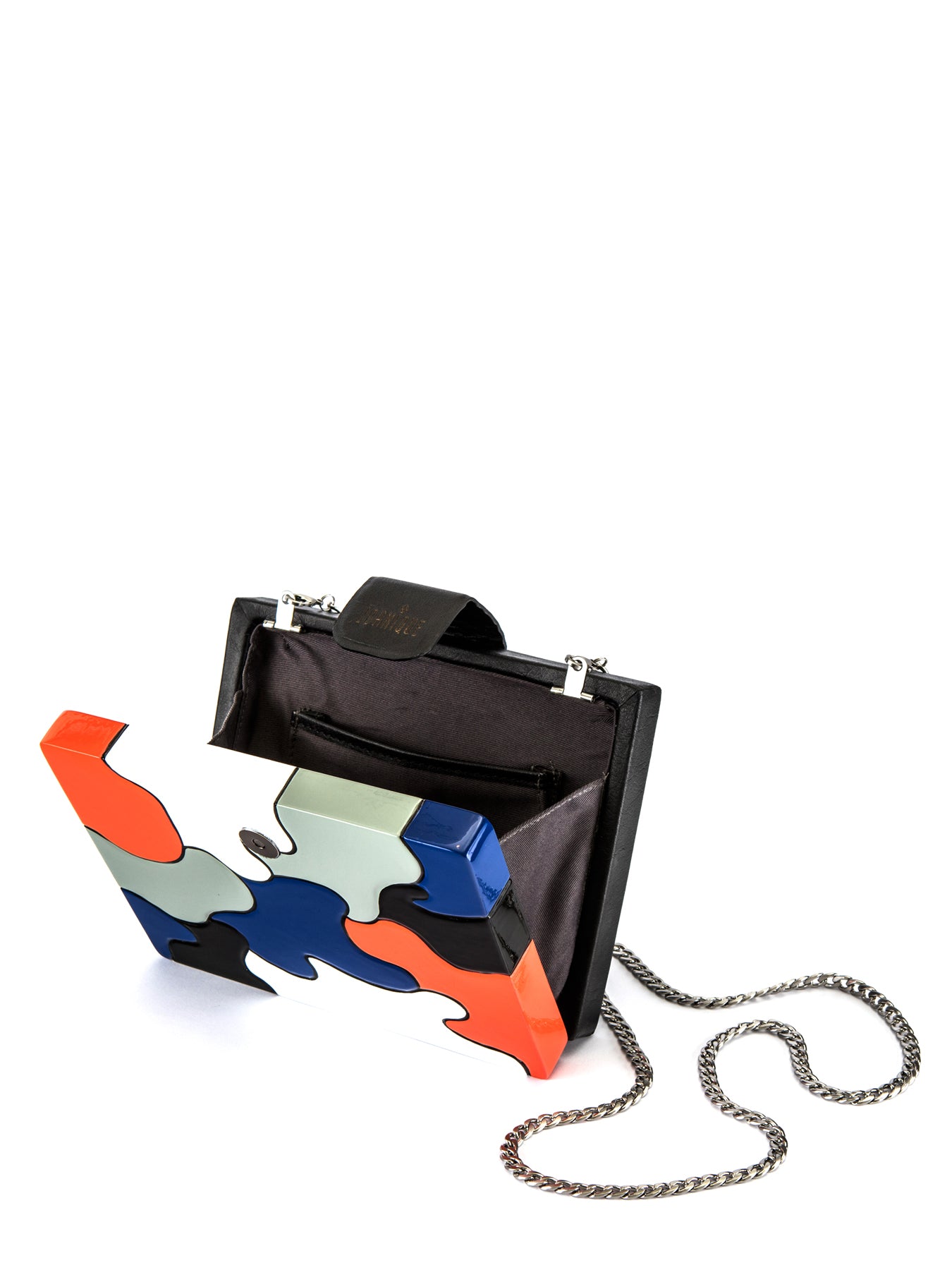 Aurora Clutch Small, Black / Red / Blue / White