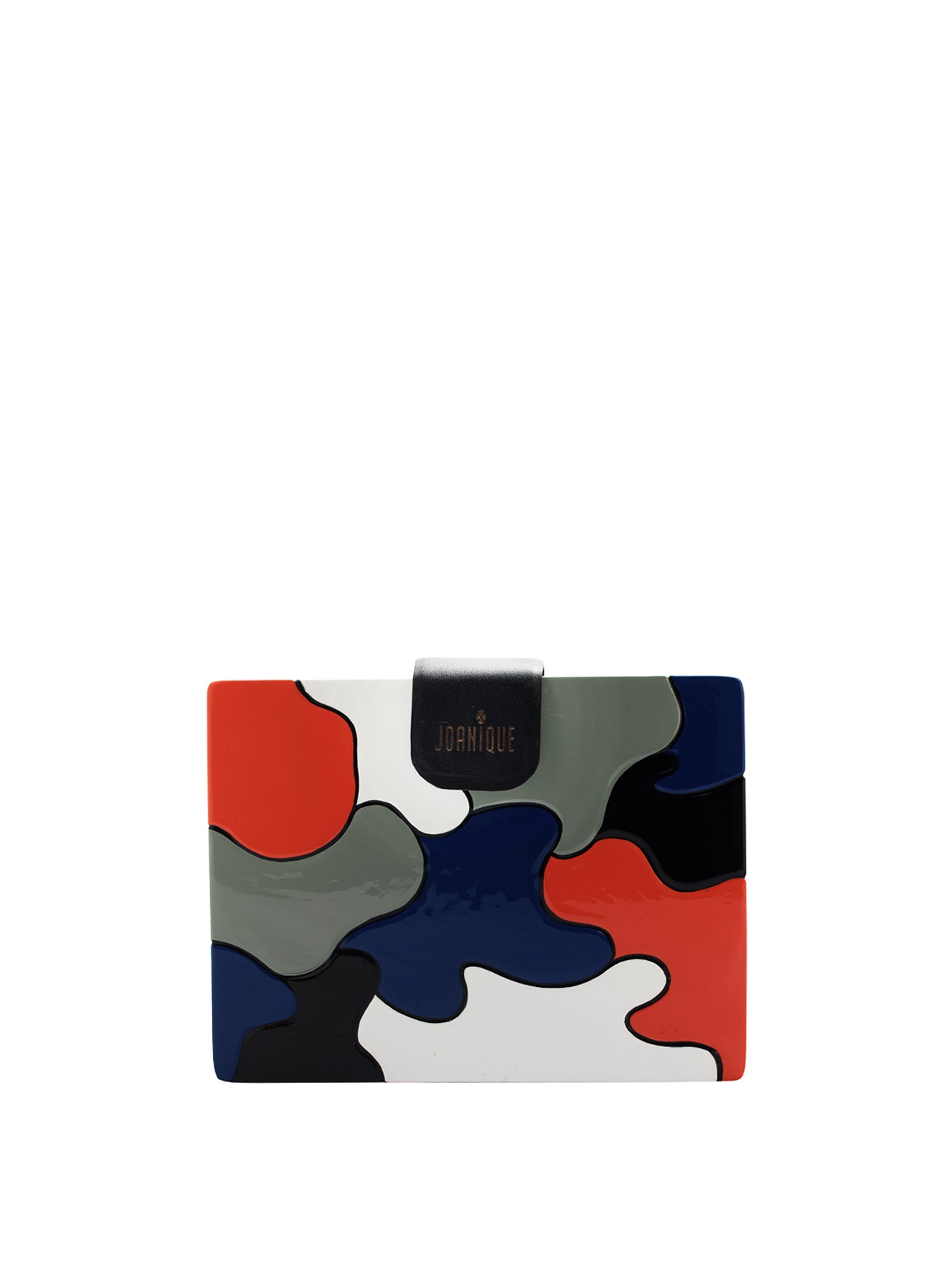 Aurora Clutch Small, Black / Red / Blue / White