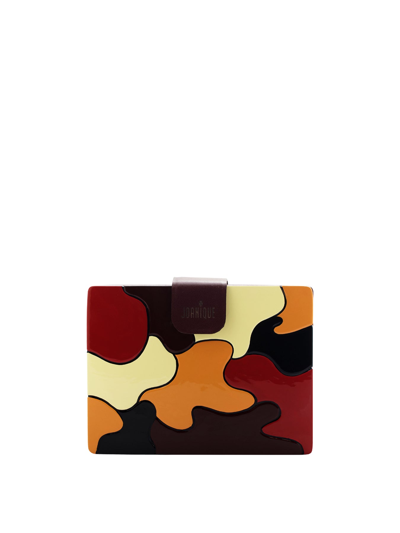 Aurora Clutch Small, Red / Maroon / Yellow / Orange