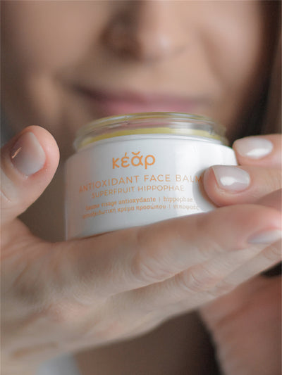 Releve Fashion Kear Antioxidant Face Balm Clean Beauty Animal-Friendly, Cruelty-Free Skincare Made in Greece Sustainable Ethical Brand Purchase with Purpose Shop for Good