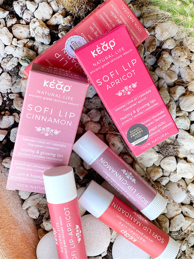 Releve Fashion Kear Sofi Lip Cinnamon Lip Balm Clean Beauty Animal-Friendly, Cruelty-Free Skincare Made in Greece Sustainable Ethical Brand Purchase with Purpose Shop for Good