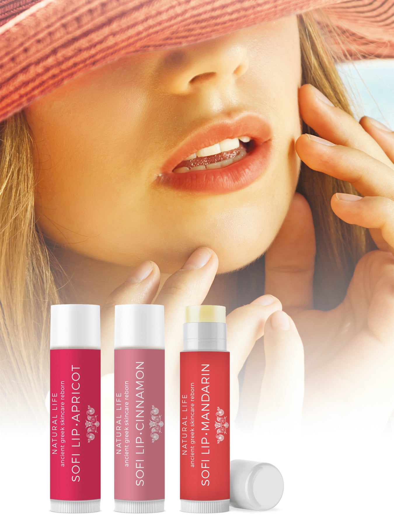 Releve Fashion Kear Sofi Lip Mandarin Lip Balm Clean Beauty Animal-Friendly, Cruelty-Free Skincare Made in Greece Sustainable Ethical Brand Purchase with Purpose Shop for Good