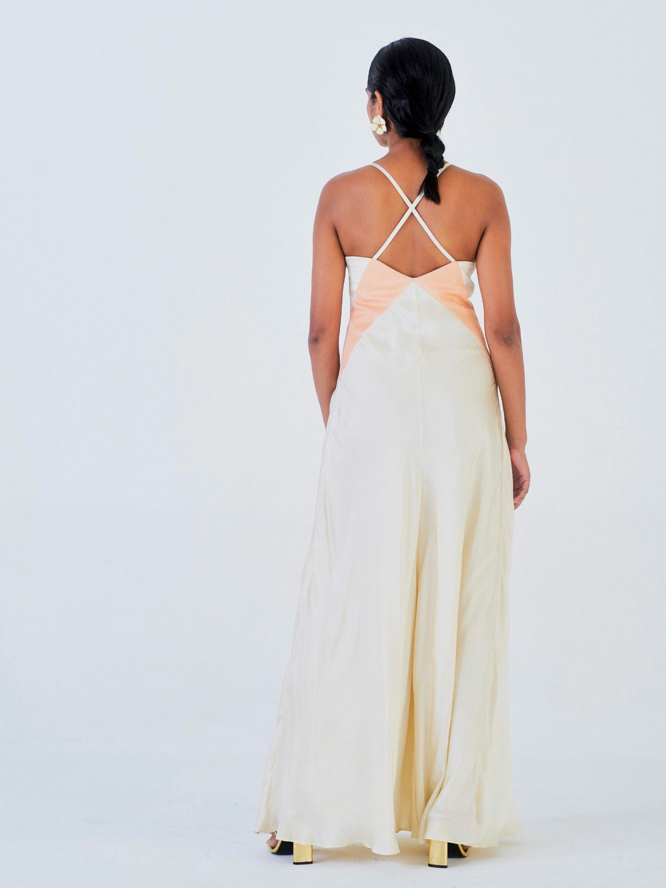 Releve Fashion Little Things Studio Asavari Rose Fibre and Orange Fibre Fabric Gown Multicolour Sustainable Luxury Fashion Conscious Clothing Ethical Designer Brand Artisanal Handcrafted Purchase with Purpose Shop for Good