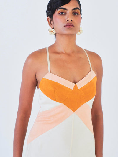 Releve Fashion Little Things Studio Asavari Rose Fibre and Orange Fibre Fabric Gown Multicolour Sustainable Luxury Fashion Conscious Clothing Ethical Designer Brand Artisanal Handcrafted Purchase with Purpose Shop for Good