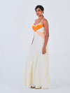 Releve Fashion Little Things Studio Asavari Rose Fibre and Orange Fibre Fabric Gown Multicolour Sustainable Luxury Fashion Conscious Clothing Ethical Designer Brand Artisanal Handcrafted Purchase with Purpose Shop for Good