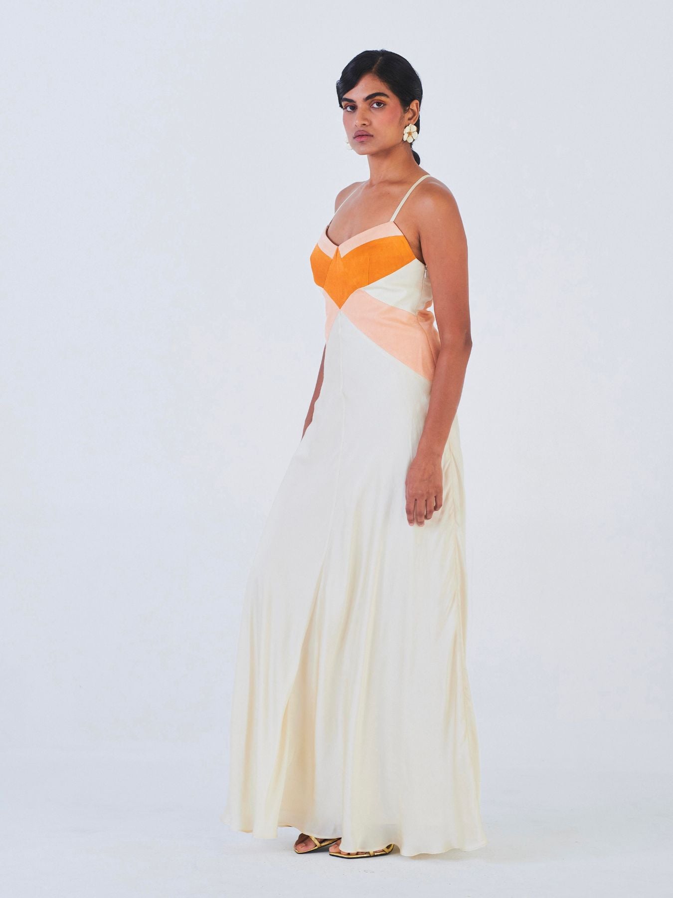 Releve Fashion Little Things Studio Asavari Rose Fibre and Orange Fibre Fabric Gown Multicolour Sustainable Luxury Fashion Conscious Clothing Ethical Designer Brand Artisanal Handcrafted Purchase with Purpose Shop for Good