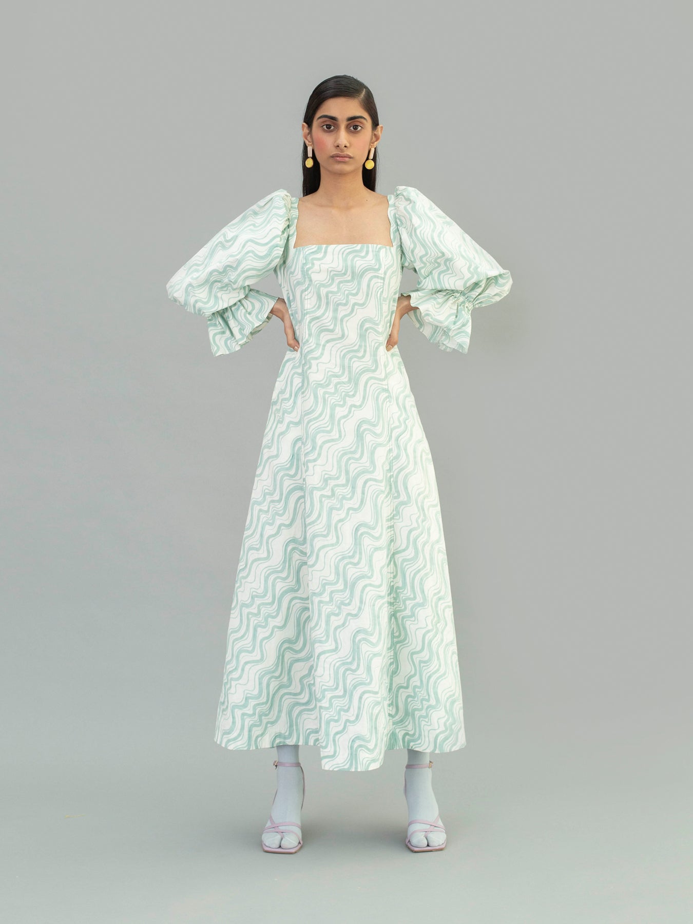 Relevé Fashion | Little Things Studio Aqua Dress, Wave Print