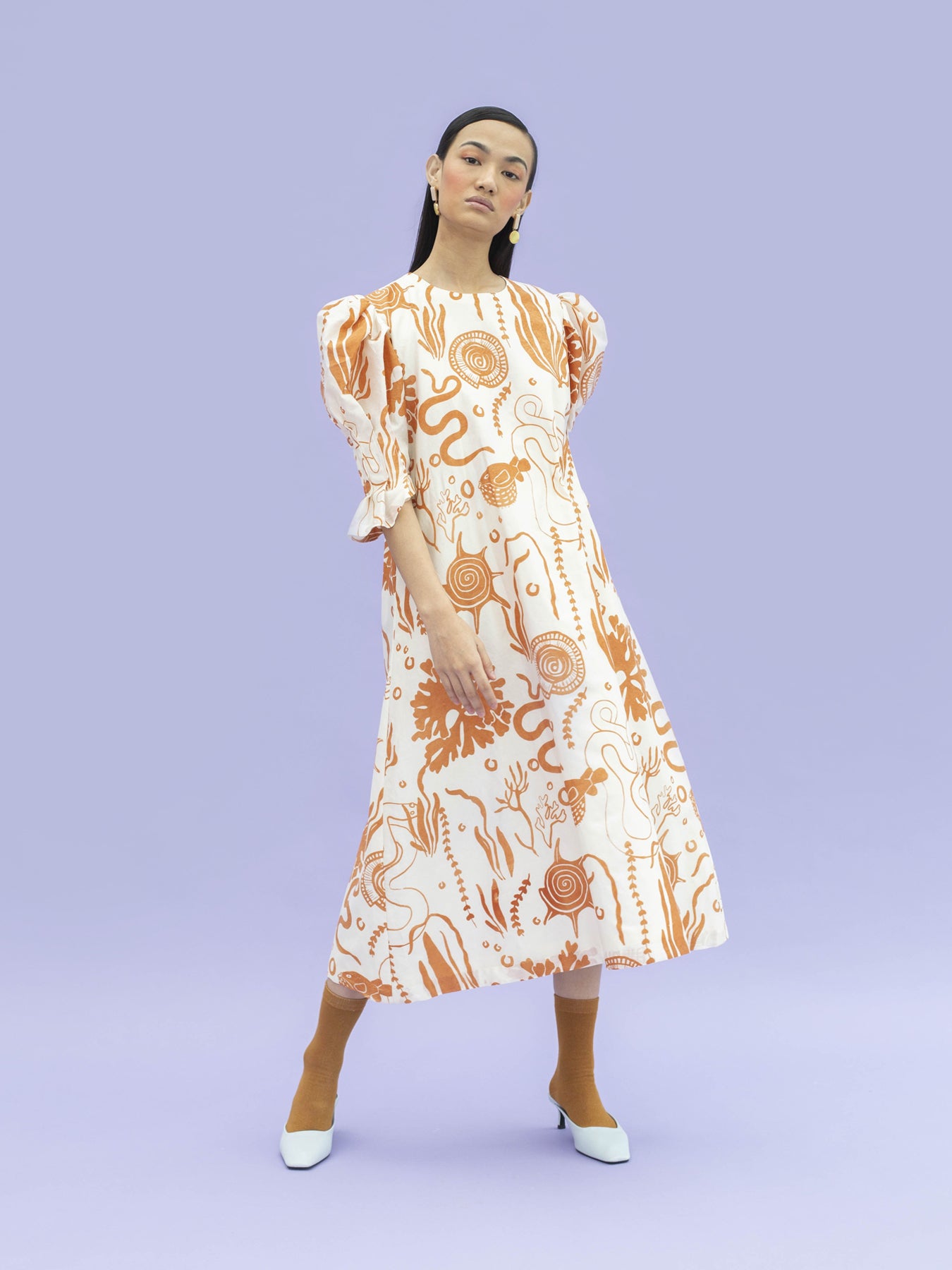 Coral Dress, Ocean is Life Print Coral Dress, Ocean is Life Print