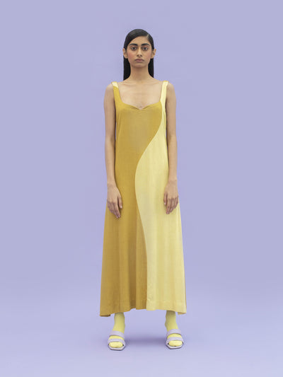 Releve Fashion Dumbo Betta Maxi Dress in Yellow Sustainable Luxury Fashion Conscious Clothing Ethical Designer Brand Artisanal Handcrafted Purchase with Purpose Shop for Good