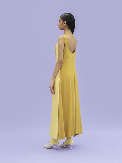 Releve Fashion Dumbo Betta Maxi Dress in Yellow Sustainable Luxury Fashion Conscious Clothing Ethical Designer Brand Artisanal Handcrafted Purchase with Purpose Shop for Good
