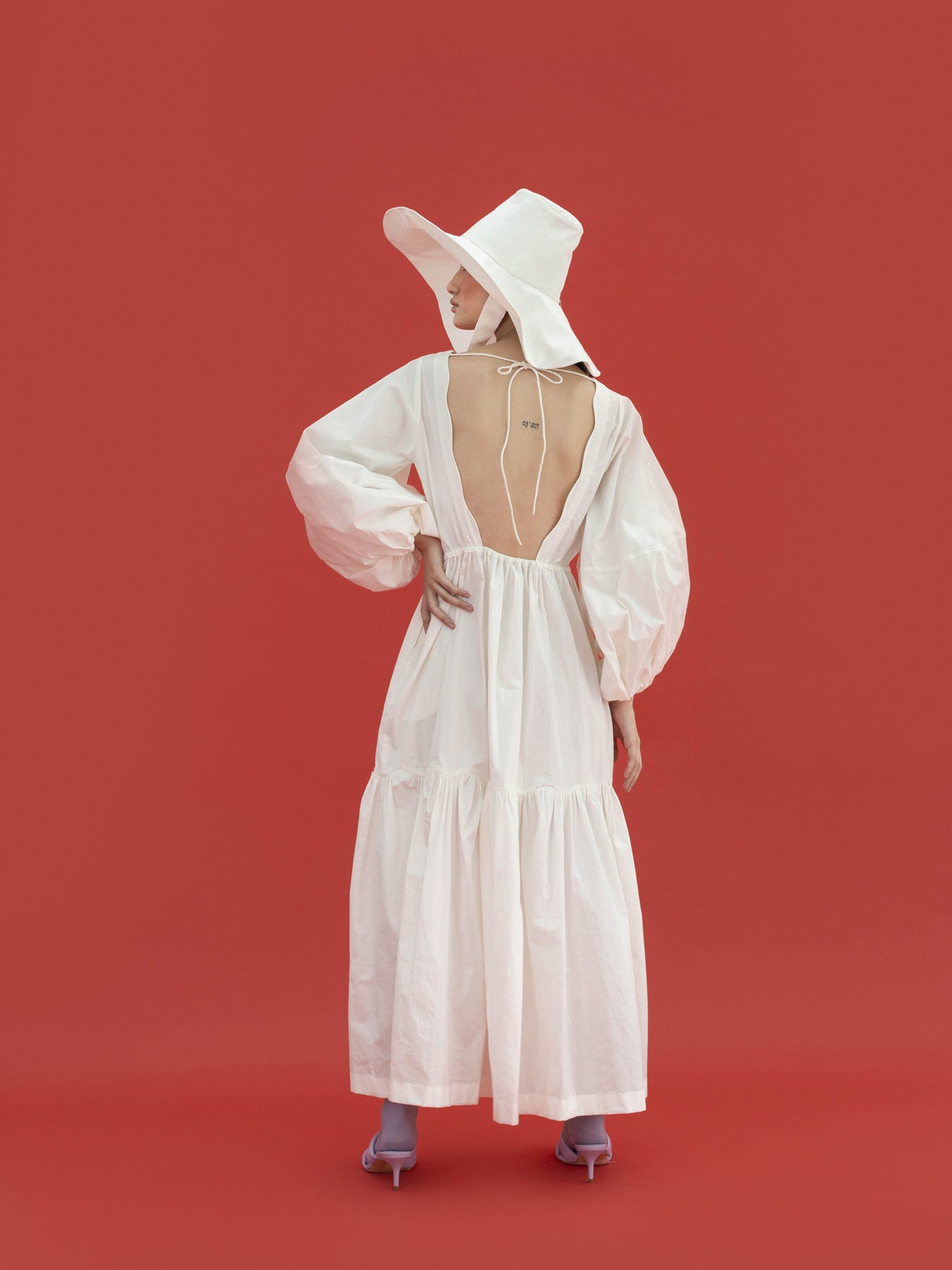 Releve Fashion Lorelei Open Back Dress in White Sustainable Luxury Fashion Conscious Clothing Ethical Designer Brand Artisanal Handcrafted Purchase with Purpose Shop for Good