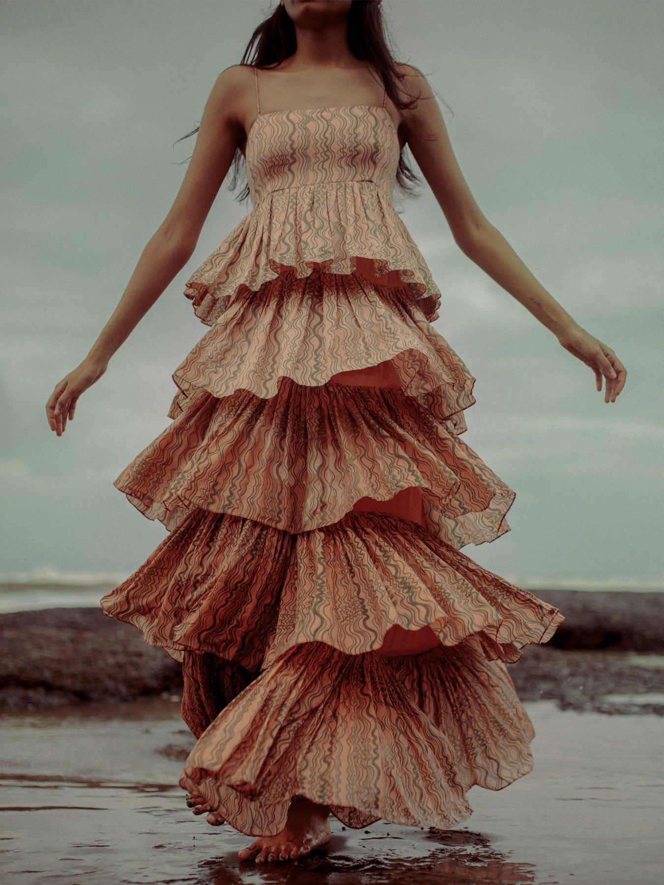 Ruffle designer dress store