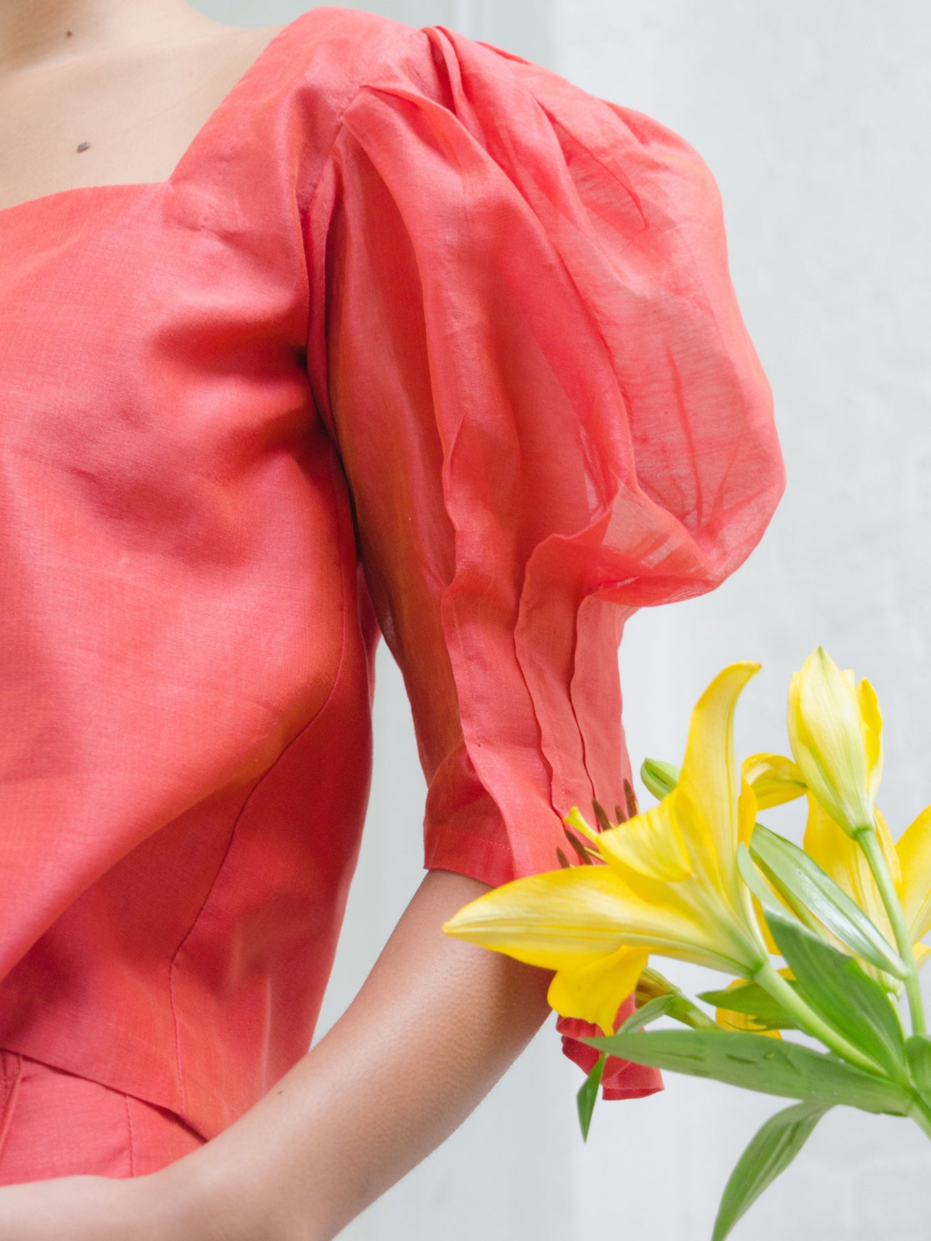 Releve Fashion Nancy Puff Sleeve Top in Pink Sustainable Luxury Fashion Conscious Clothing Ethical Designer Brand Artisanal Handcrafted Purchase with Purpose Shop for Good