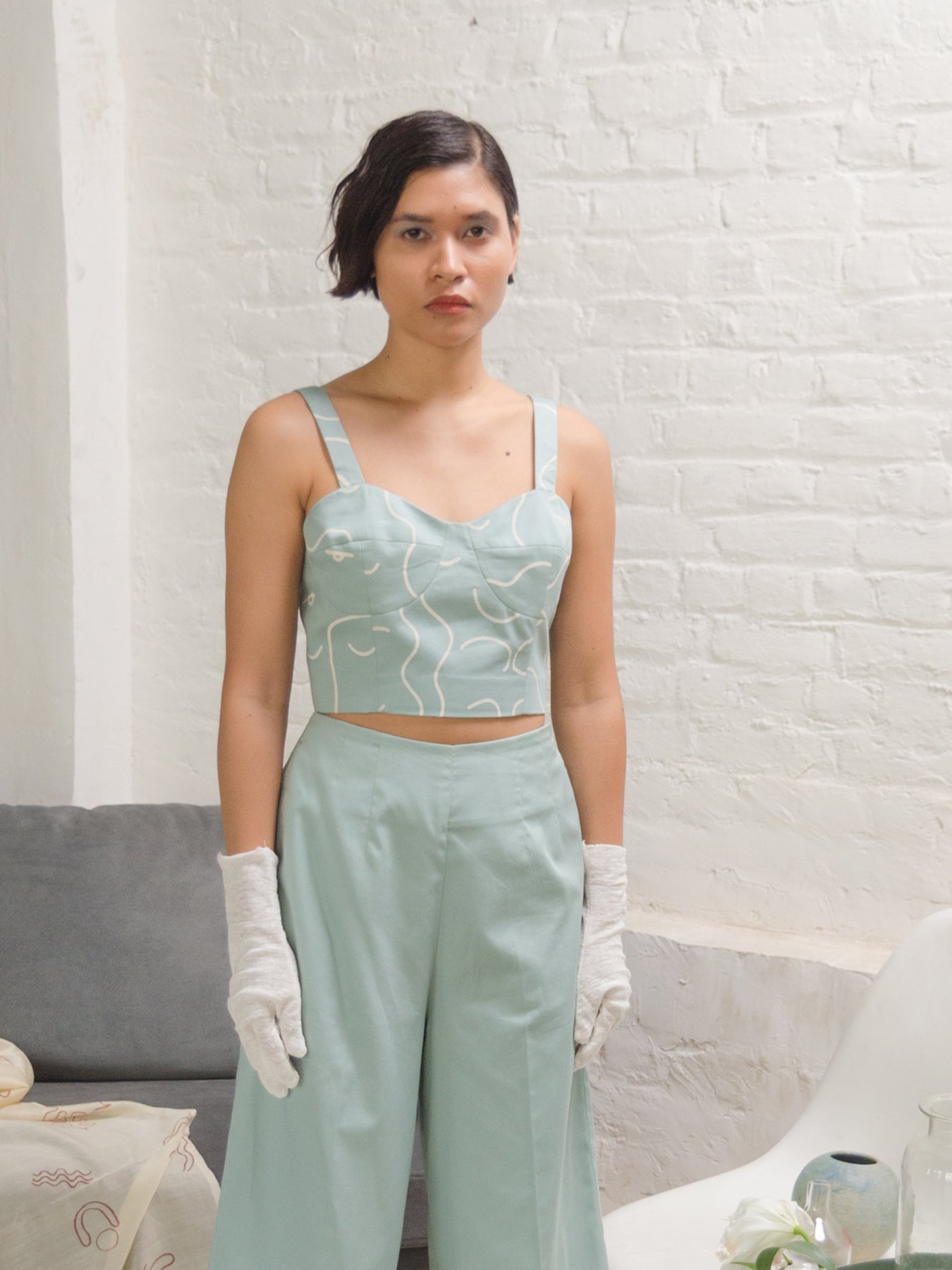 Serena Bustier Top, Matisse Print