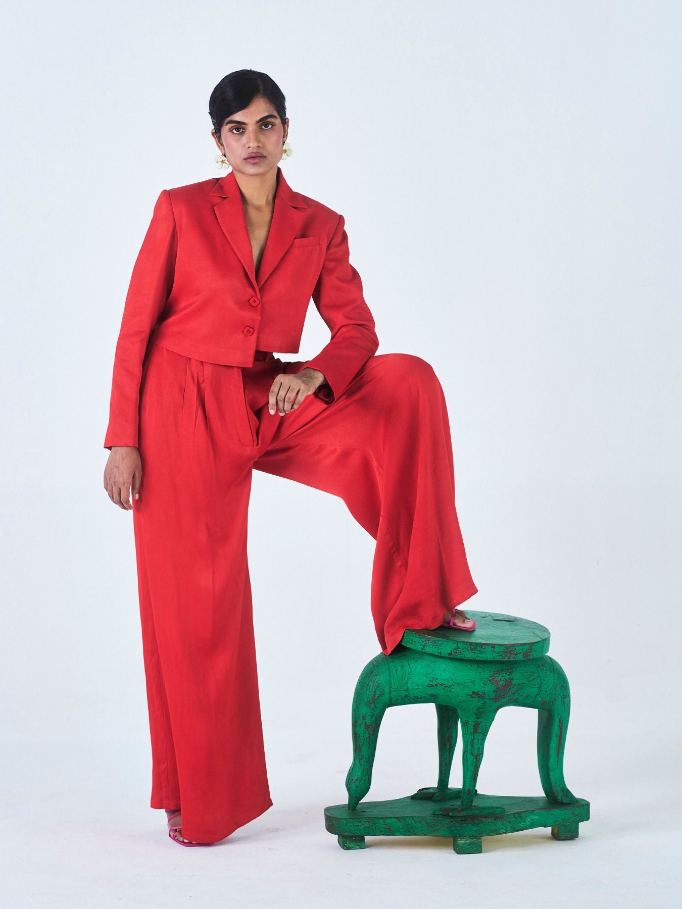 Releve Fashion Little Things Studio Tara Trouser Suit Red