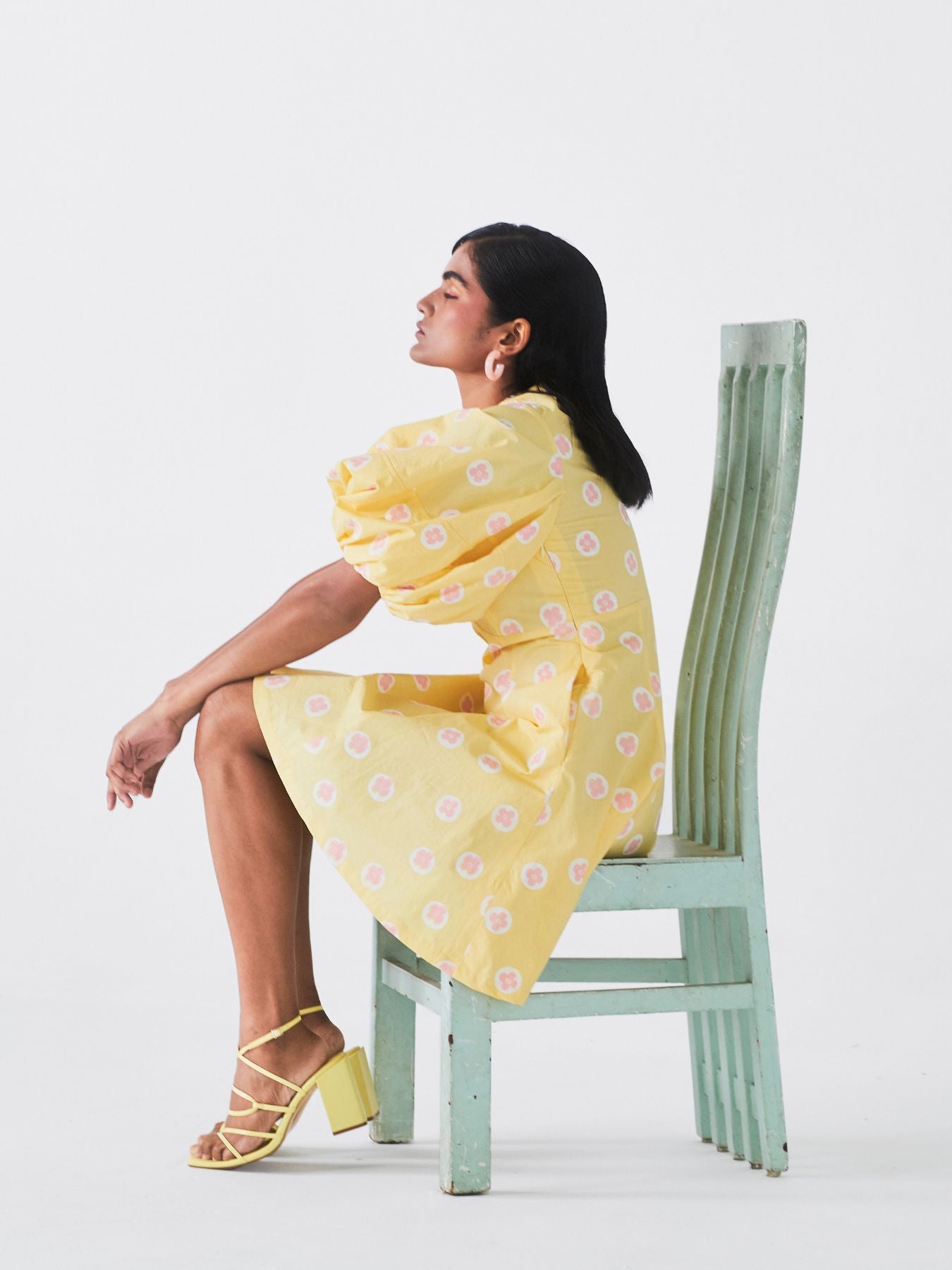 Releve_Fashion_Little_Things_Studio_Veena_Cotton_Mini_Dress_Yellow_Floral_Print_