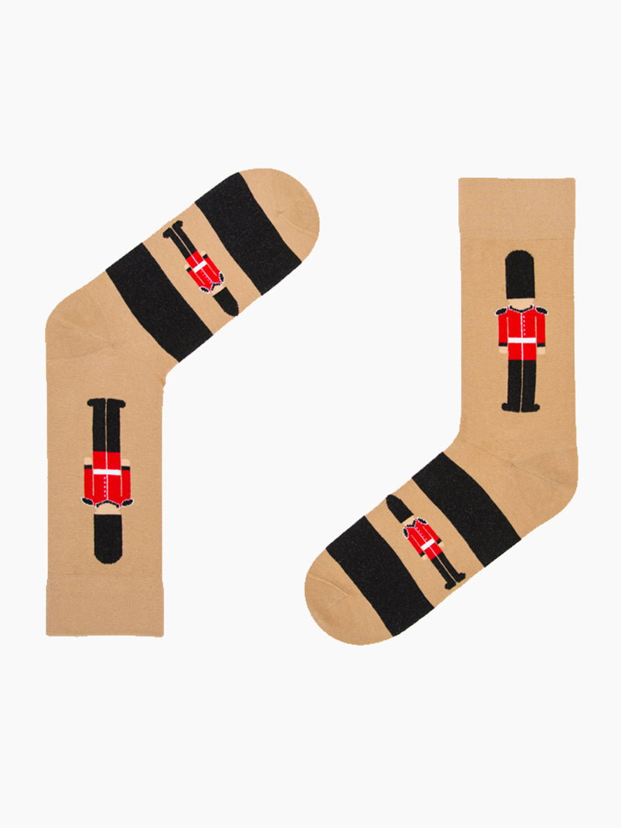 Releve Fashion Look Mate Shop Buy Now Sustainable Fashion Ethical Fashion Positive Fashion Brand Clothing Accessories Socks Queen's Guard by Team Look Mate