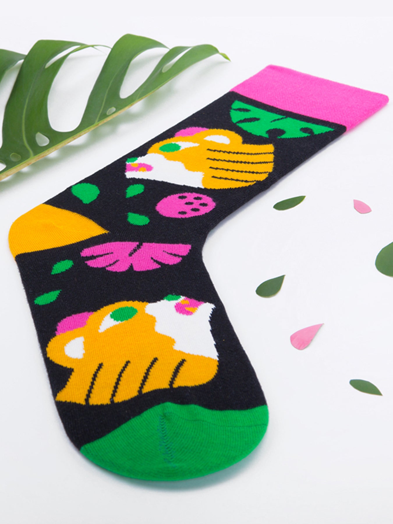 Releve Fashion Look Mate Shop Buy Now Sustainable Fashion Ethical Fashion Positive Fashion Brand Clothing Accessories Socks Tiger Socks by Hedof