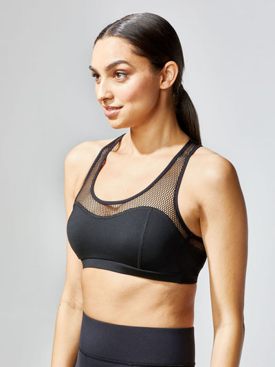 Releve Fashion Michi Black Antigravity Bra Ethical Designer Brand Sustainable Fashion Athleisure Activewear Athleticwear Positive Luxury Brands to Trust Purchase with Purpose Shop for Good