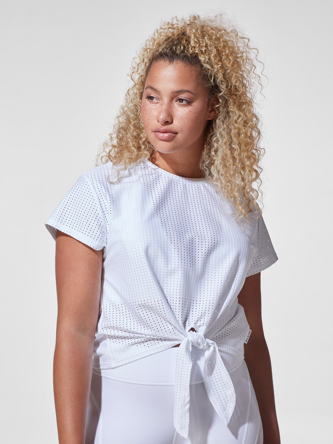 Releve Fashion Michi White Mistral Top Ethical Designer Brand Sustainable Fashion Athleisure Activewear Athleticwear Positive Luxury Brands to Trust Purchase with Purpose Shop for Good