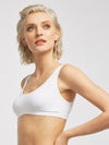 Releve Fashion Michi White Principal Sports Bra Ethical Designer Brand Sustainable Fashion Athleisure Activewear Athleticwear Positive Luxury Brands to Trust Purchase with Purpose Shop for Good