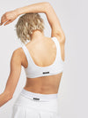 Releve Fashion Michi White Principal Sports Bra Ethical Designer Brand Sustainable Fashion Athleisure Activewear Athleticwear Positive Luxury Brands to Trust Purchase with Purpose Shop for Good