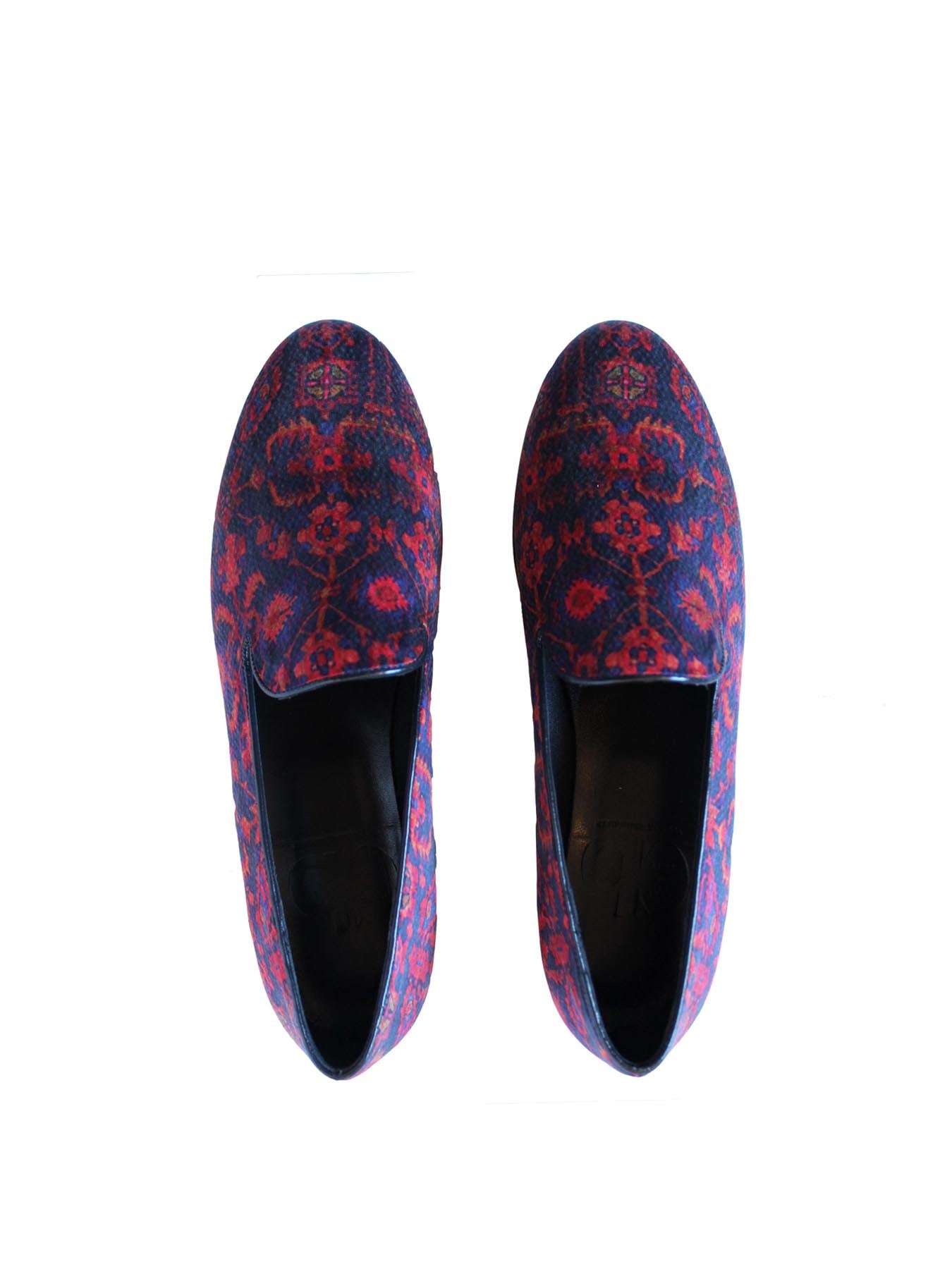 Releve Fashion Muzungu Sisters Cecilia Bringheli Bakhtiari Hamedan Printed Loafers Smoking Slippers Ethical Designers Sustainable Fashion Brand Handmade Artisanal Positive Fashion Purchase with Purpose Shop for Good