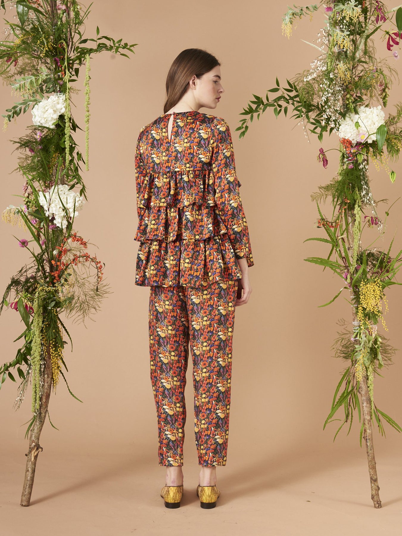 Releve Fashion Muzungu Sisters Poppy Black Print Jila Blouse Ethical Designers Sustainable Fashion Brand Handmade Artisanal Positive Fashion Purchase with Purpose Shop for Good