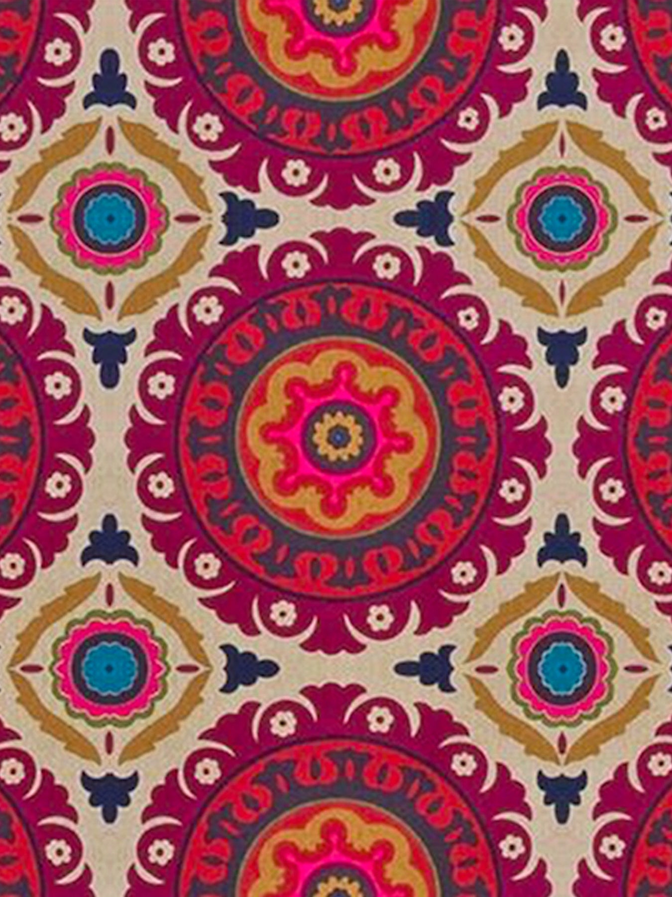 Jila Silk Blouse, Suzani Print