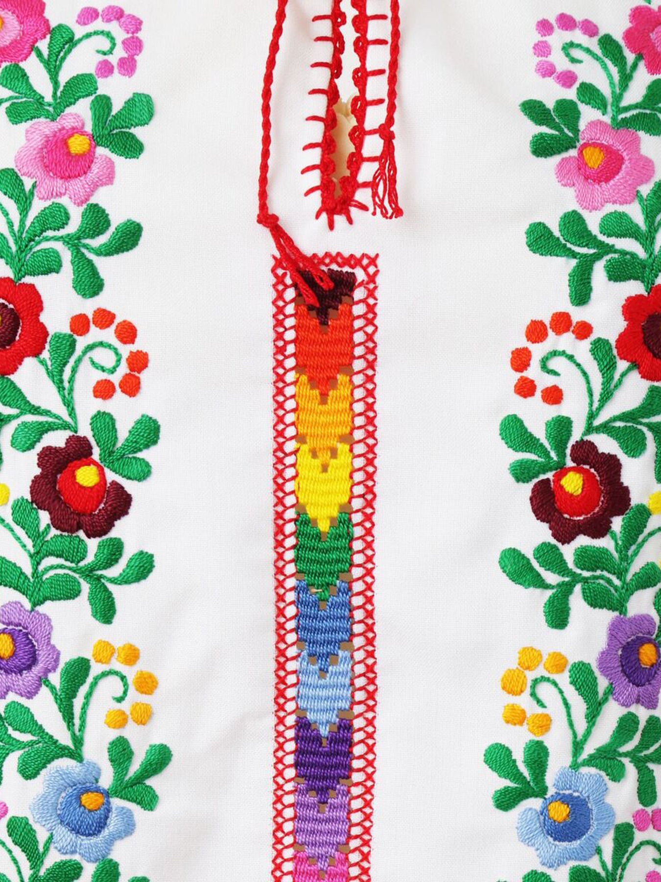 Releve Fashion Muzungu Sisters White Jasmine Dress Multicolour Vine Embroidered Ethical Designers Sustainable Fashion Brand Handmade Artisanal Positive Fashion Purchase with Purpose Shop for Good