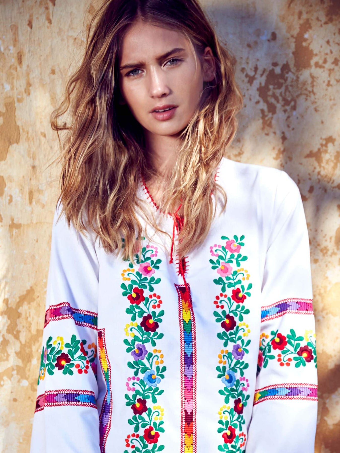 Releve Fashion Muzungu Sisters White Jasmine Dress Multicolour Vine Embroidered Ethical Designers Sustainable Fashion Brand Handmade Artisanal Positive Fashion Purchase with Purpose Shop for Good