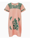 Releve Fashion Muzungu Sisters San Pedro Embroidered Pink Cotton Dress Ethical Designers Sustainable Fashion Brand Handmade Artisanal Positive Fashion Purchase with Purpose Shop for Good