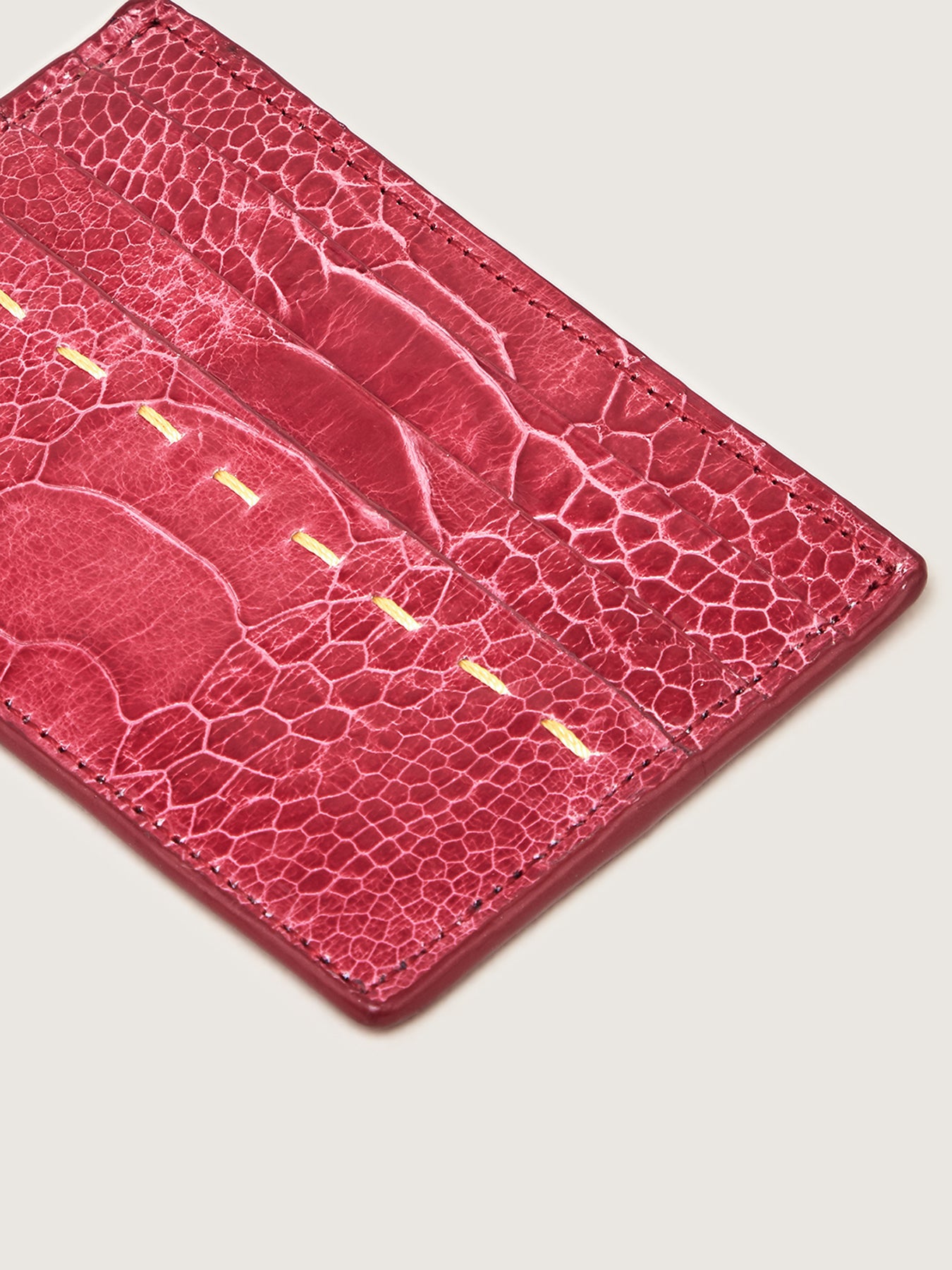 Releve Fashion Okapi Card Holder Lathyrus Ostrich Shin Sustainable Ethical Fashion Brand Positive Luxury Positive Fashion Purchase with Purpose Shop for Good