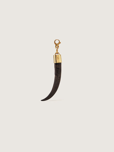 Releve Fashion Okapi Shop Buy Now Sustainable Fashion Ethical Fashion Positive Fashion Positive Luxury Brand Accessories Bag Charms Springbok Horn Clip Black Gold Hardware