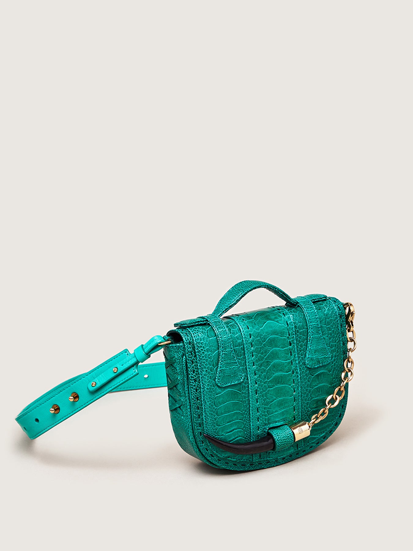 Releve Fashion Okapi Riky Rick Maxhosa by Laduma Collab Small Yemaja Brilliant Green Ostrich Shin Gold Hardware Sustainable Ethical Fashion Brand Positive Luxury Positive Fashion Purchase with Purpose Shop for Good