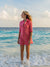 Bahamas Linen Shirt Dress, Hibiscus