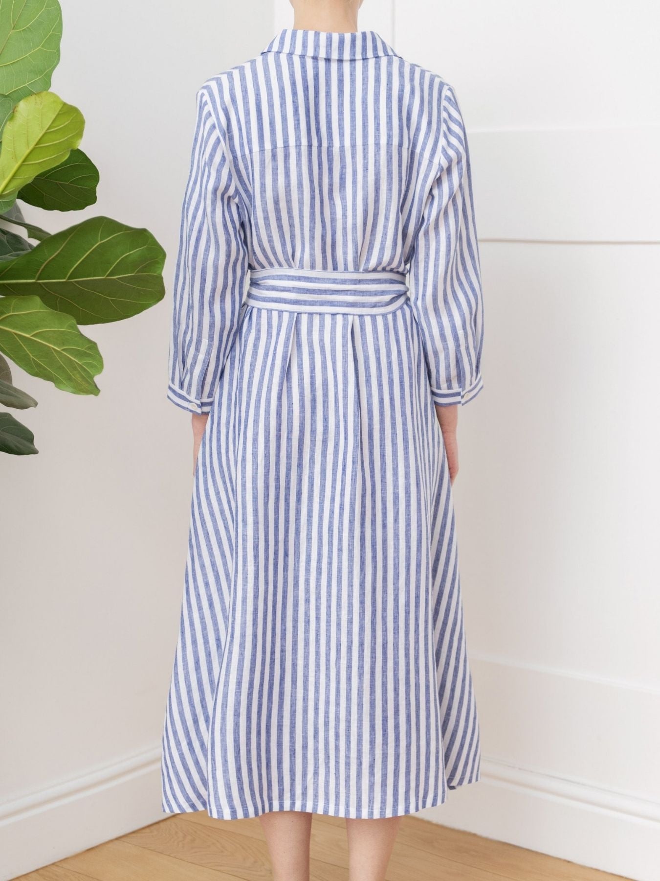 Relev Fashion | Oramai London St. Tropez Shirt Dress, Blue / White Relev Fashion | Oramai London St. Tropez Shirt Dress, Blue / White