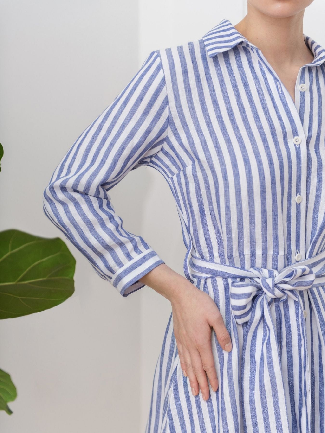 Relev Fashion | Oramai London St. Tropez Shirt Dress, Blue / White Relev Fashion | Oramai London St. Tropez Shirt Dress, Blue / White