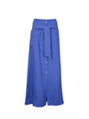 Releve Fashion Oramai London Blue Nomade Linen Long Skirt Ethical Clothing Designers Sustainable Fashion Brands Eco-Age Brandmark Purchase with Purpose Shop for Good