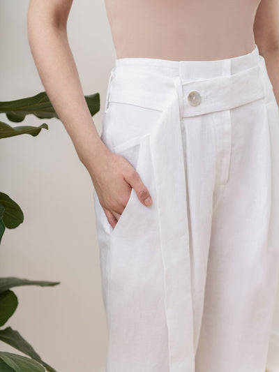 Releve Fashion Oramai London Nomade Suit Trousers White Ethical Designers Sustainable Fashion Brands Eco-Age Brandmark Purchase with Purpose Shop for Good
