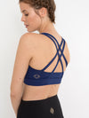Releve Fashion Pama London Deep Blue Chakra Bra Ethical Designers Sustainable Fashion Brand Activewear Athleticwear Athleisure Yoga Positive Fashion Purchase with Purpose Shop for Good