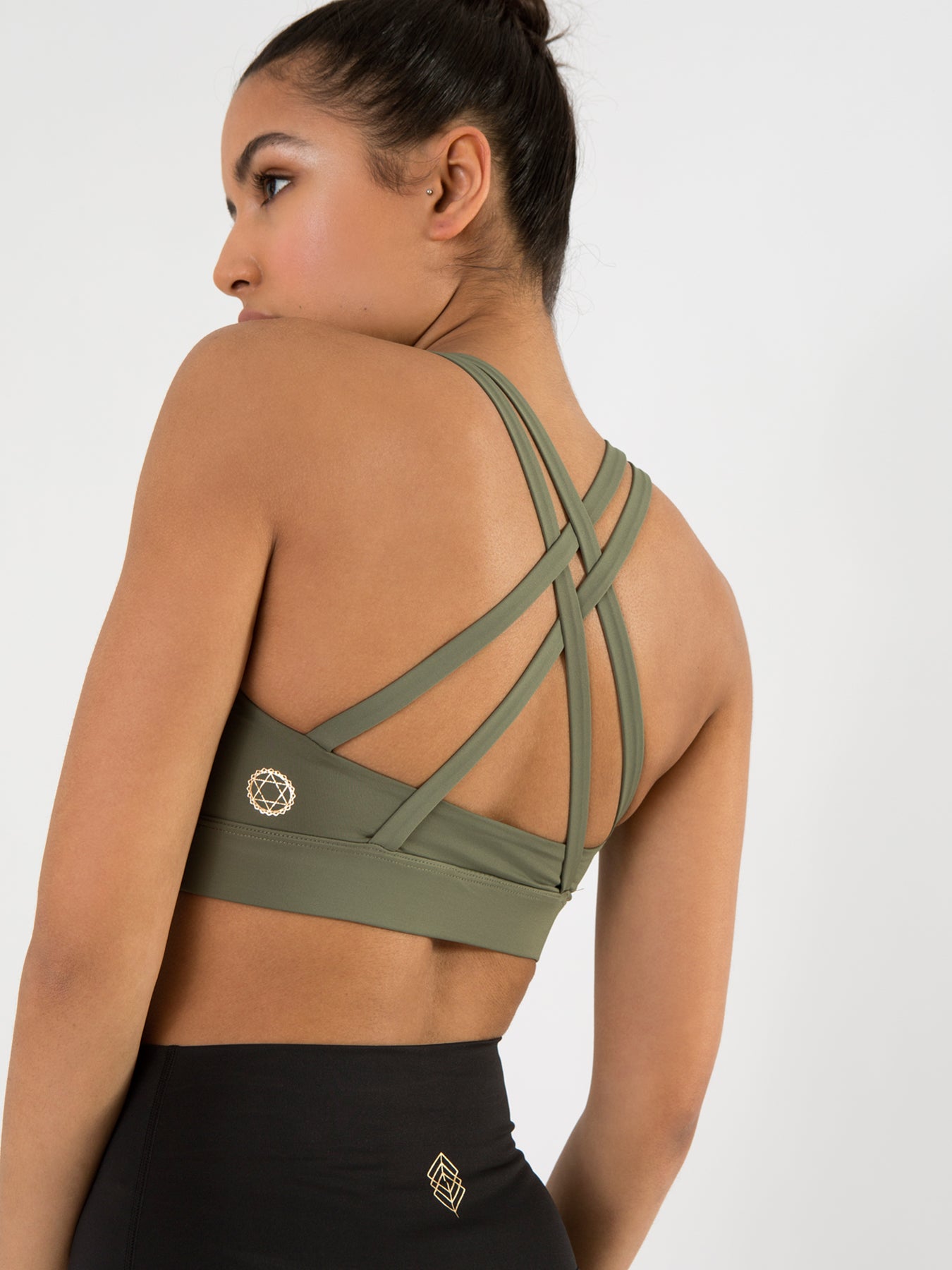 Releve Fashion Pama London Green Chakra Bra Ethical Designers Sustainable Fashion Brand Activewear Athleticwear Athleisure Yoga Positive Fashion Purchase with Purpose Shop for Good