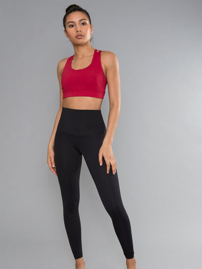 Releve Fashion Pama London Red Chakra Bra Ethical Designers Sustainable Fashion Brand Activewear Athleticwear Athleisure Yoga Positive Fashion Purchase with Purpose Shop for Good