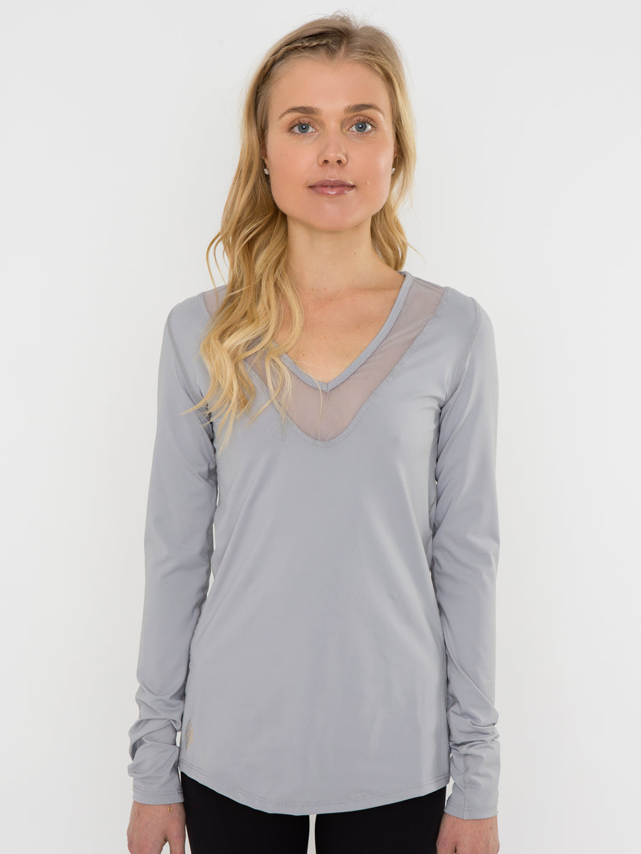 Releve Fashion Pama London Grey Malibu Top Ethical Designers Sustainable Fashion Brand Activewear Athleticwear Athleisure Yoga Positive Fashion Purchase with Purpose Shop for Good