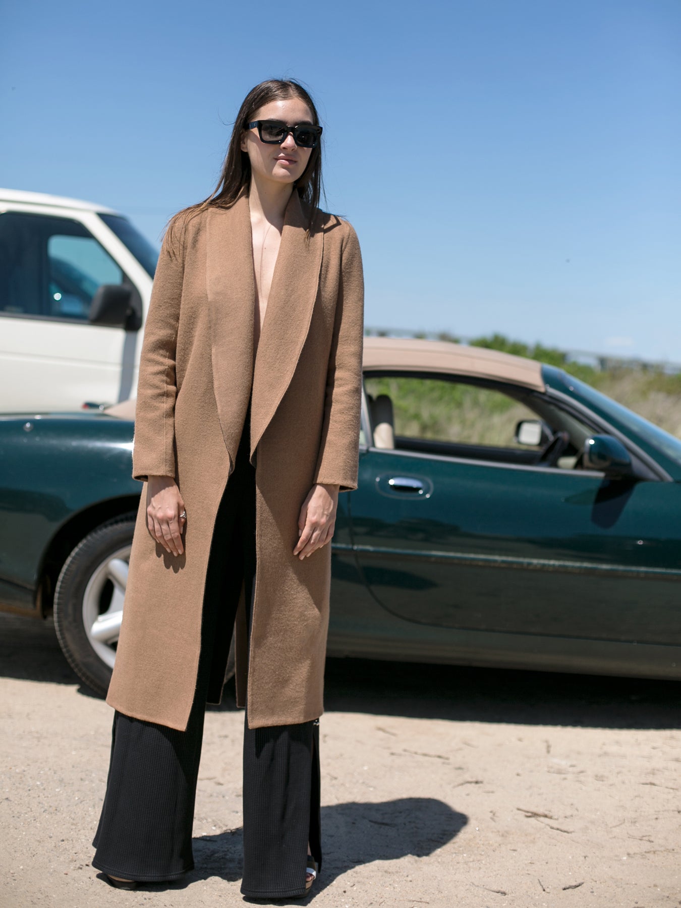 Releve Fashion Port Zienna Long Camel Kyoto Alpaca Coat Sustainable Luxury Fashion Conscious Clothing Ethical Designer Brand Eco Design Innovative Materials Purchase with Purpose Shop for Good