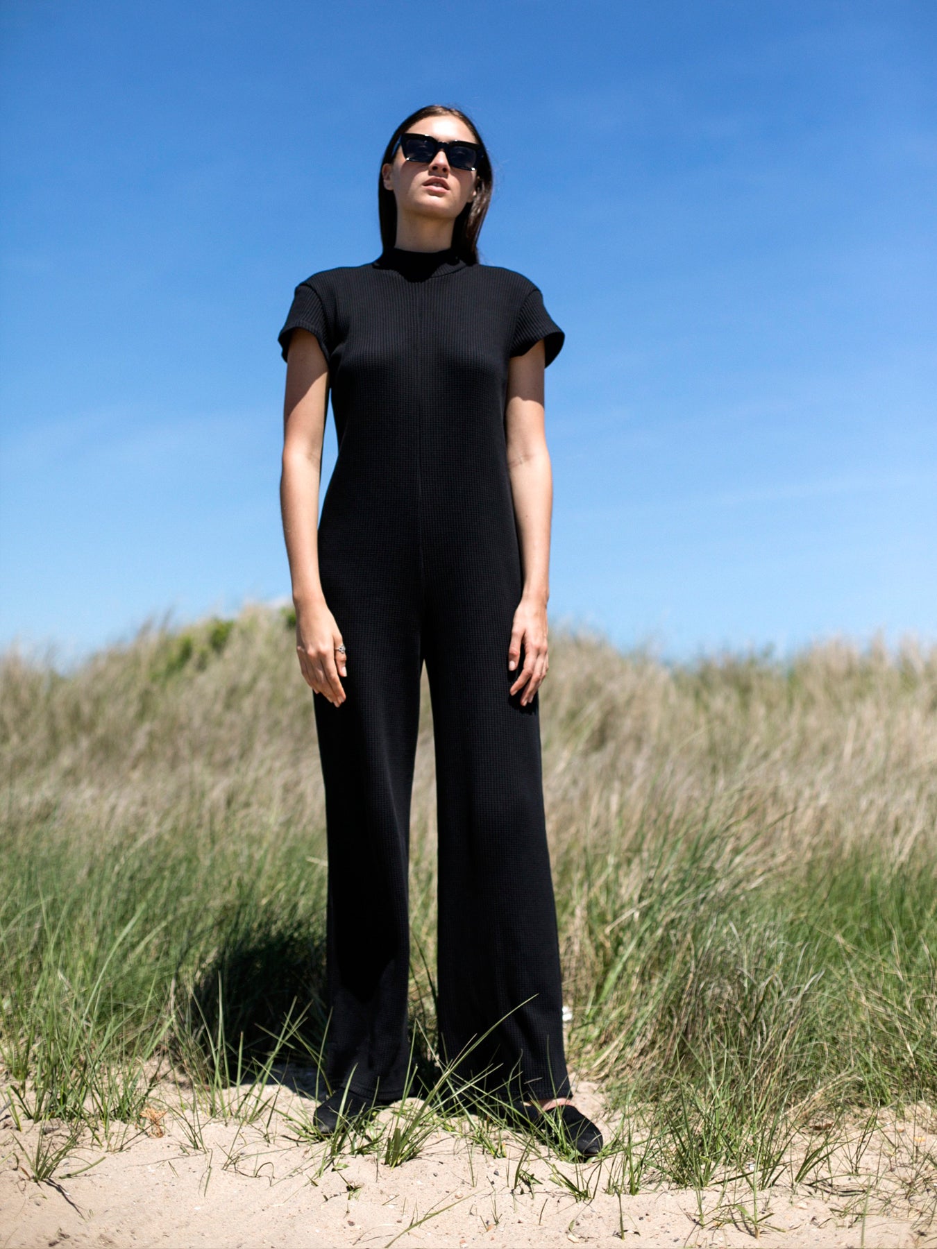 Ella Organic Cotton Jumpsuit, Black