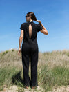 Releve Fashion Port Zienna Black Ella Jumpsuit Sustainable Luxury Fashion Conscious Clothing Ethical Designer Brand Eco Design Innovative Materials Purchase with Purpose Shop for Good