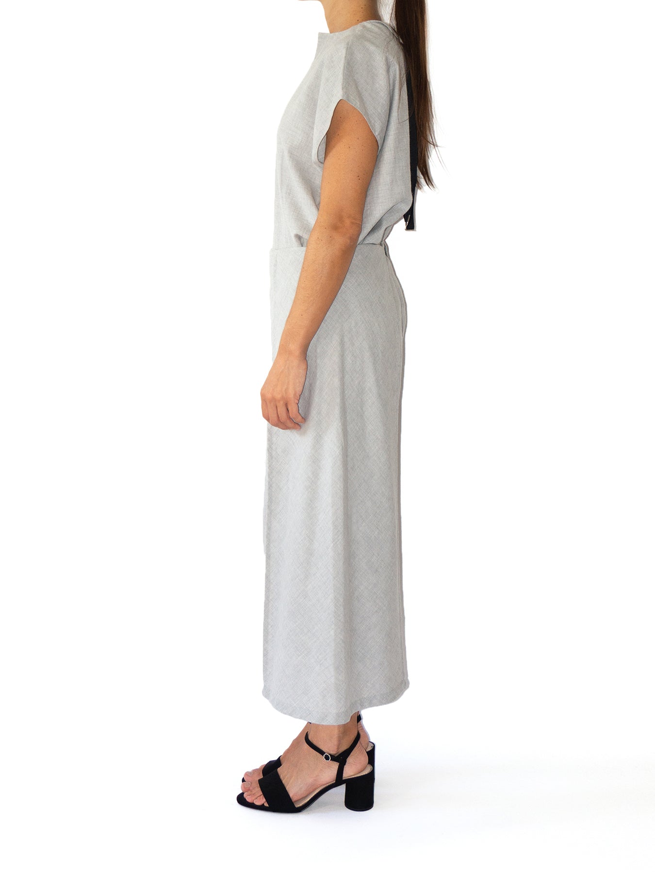Layered Organic Cotton Culottes, Grey